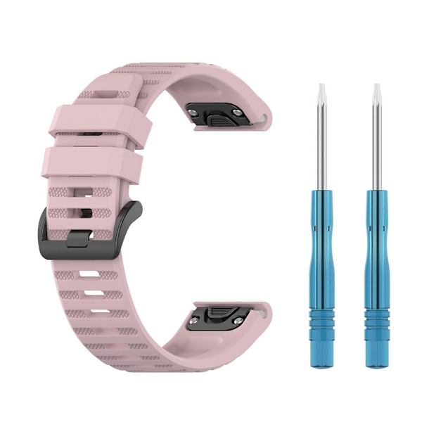 Silikone Quick Release Rem til Garmin Fenix 7 / Epix Rose Pink