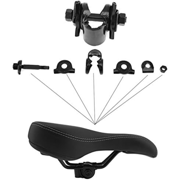 Cykelsadelklämma - svart fäste för 22,2 mm sadelstolpar