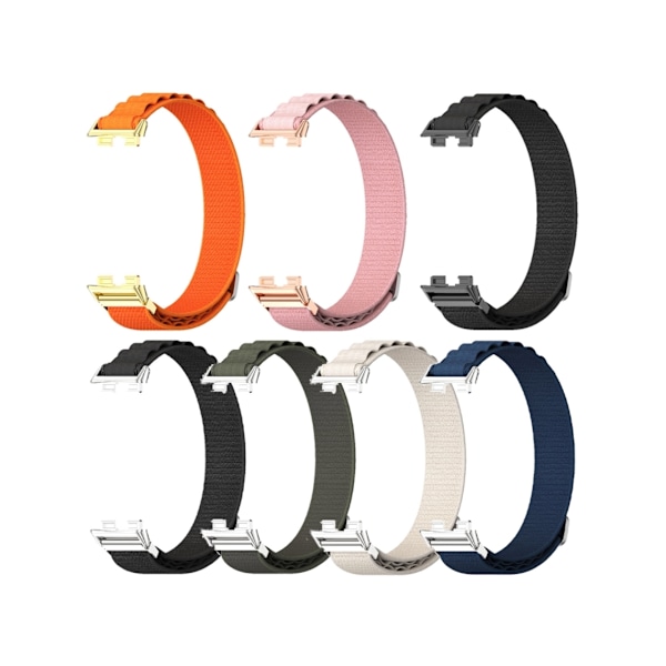 Smartwatch-rem för Huawei Strap 8 Mijobs andningsbar nylon (orange + guld)