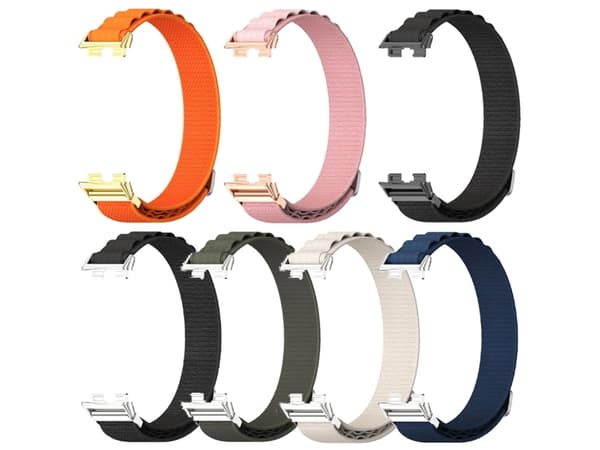 Smartwatch-rem for Huawei Strap 8 Mijobs pustende nylon (oransje + gull)