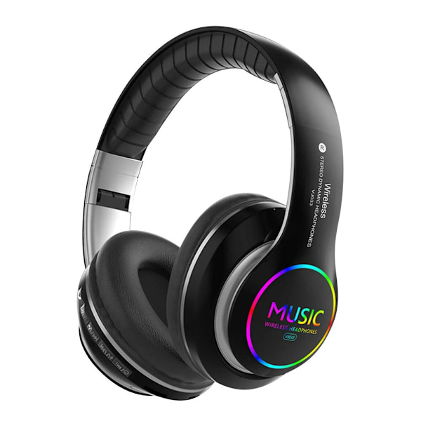 Aito langaton Bluetooth-kuulokkeet, taitettavat korvan päälle -kuulokkeet subwooferilla Bluetooth 5.0 - sisäänrakennettu mikrofoni, punainen