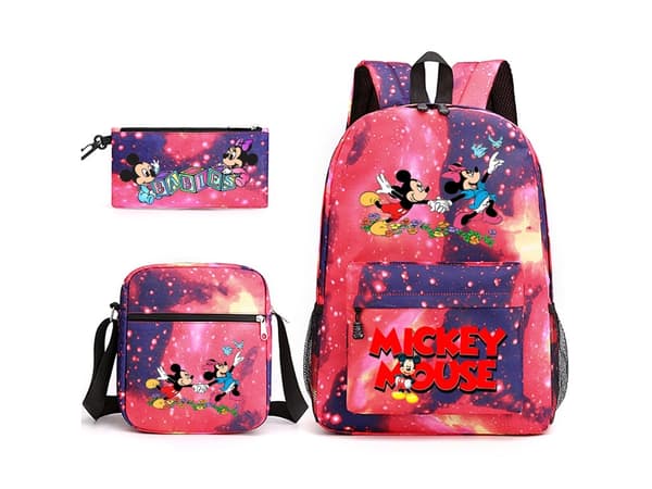 Mickey Mouse Student Ryggsäck Tredelad Set14