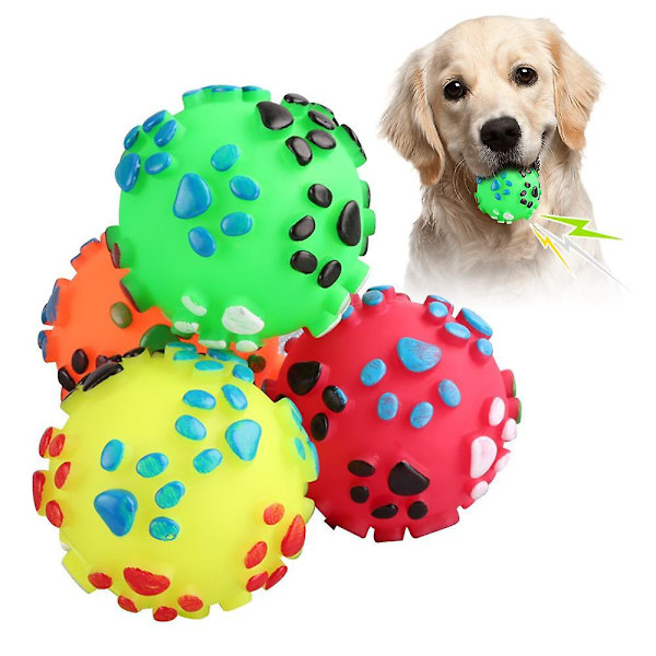 Hundegummiball Interaktive leker Superelastisk Hundetyggetenner Rengjøring Snacks Dyreutstyr Red L   Diameter 7CM