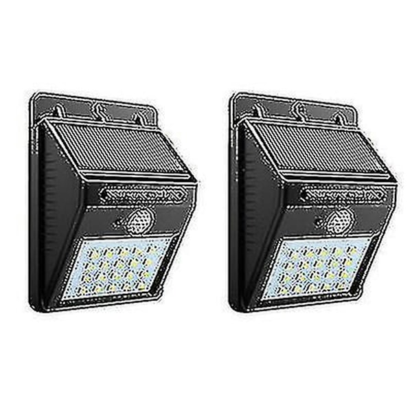 20 LED Vandtæt Solcelle-sensor/bevægelsessensor Væglampe, Udendørs 4 pcs