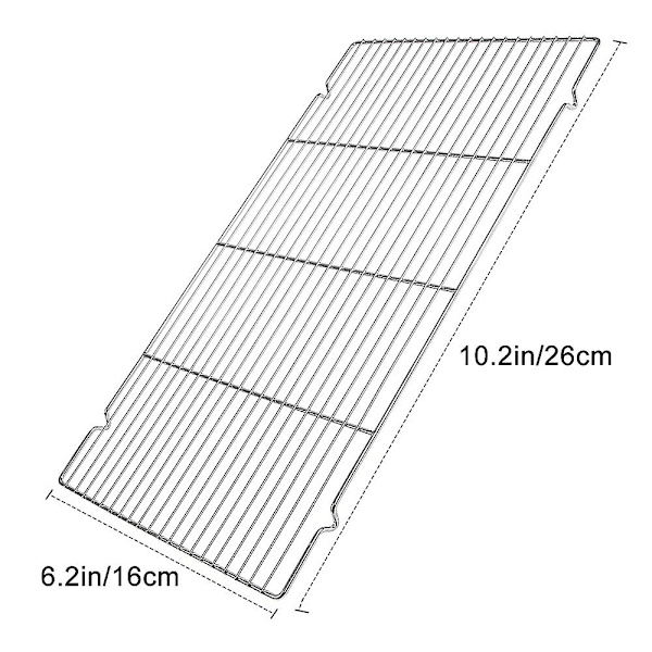 Jäähdytysteline 2 kpl, jäähdytysteline kakkuteline valmistettu ruostumattomasta teräksestä 26x16cm