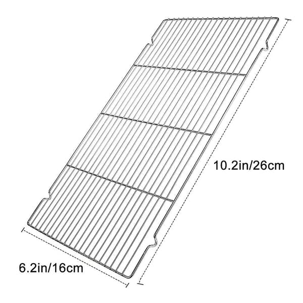 Sæt med 2 kølegrill, kølegrill kagerist i rustfrit stål 26x16cm