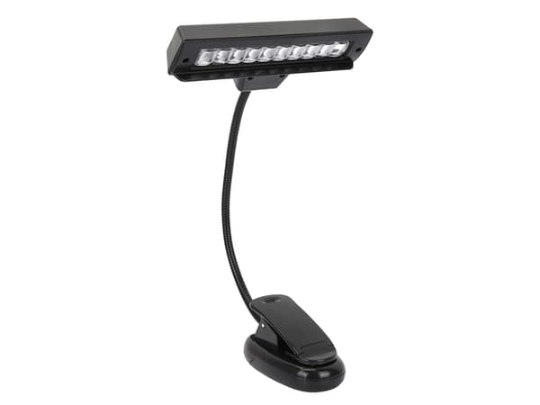 Klipslampe for Notenstativ, Svart -