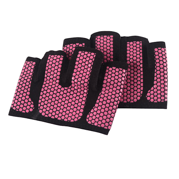Neljän sormen urheilukäsineet, liukumattomat, puolivarrelliset Pink S
