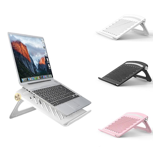 Bærbar computer stand skrivebord foldbar holder notebook holder køling beslag stigerør til bærbar computer & tablet tilbehør Black