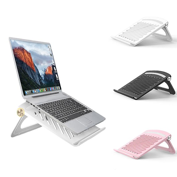 Bærbar computer stand skrivebord foldbar holder notebook holder køling beslag stigerør til bærbar computer & tablet tilbehør Pink