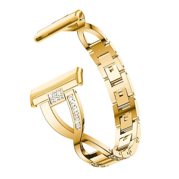 For Fitbit Versa 3 / Sense Universal Diamond Metal Watch Band Gold