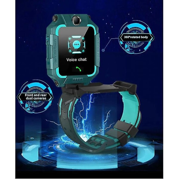 Q19 Smartwatch Til Børn Med Gps Tracker Smartband Smartphone Ur Ips Ios Android Blå Purple