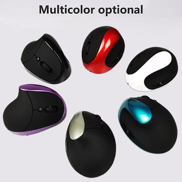 Trådbunden vertikal mus, liten ergonomisk mus med hög precision optisk möss med justerbar känslighet 800/1200 /1600 Dpi, 6 knappar, för små händer white