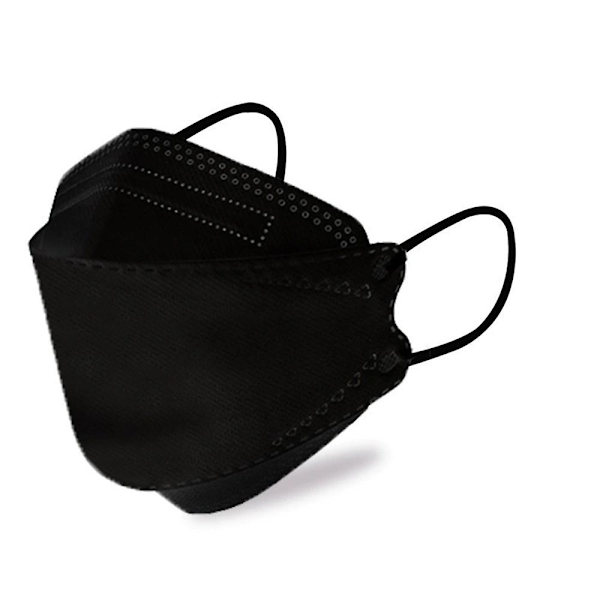 50 stk./100 stk. Kf94 maske beskyttende ansigtsmasker til børn Black 100pcs