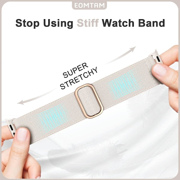 5-pak strækbart nylon kompatibelt til Apple Watch rem 38 mm I 38mm/40mm/41mm