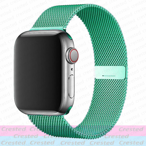 Milanese Loop Strap För Apple Watch Ultra Band 44mm 40mm 45mm 41mm 49mm 42mm 38mm 44 Mm Correa Armband Iwatch Series 3 6 Se 7 8 Spearmint 38mm 40mm 41mm