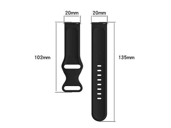 Rem til Garmin Forerunner 245 20Mm Pink Solid Color Silikone Urrem