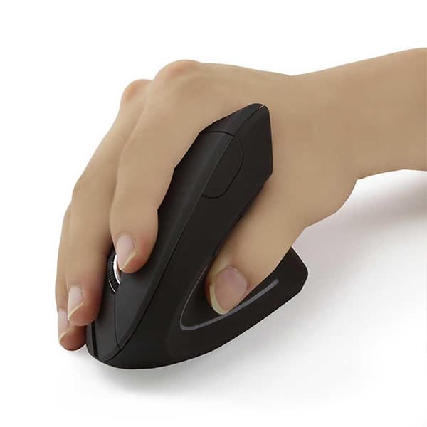 2.4g trådløs vertikal ergonomisk optisk mus ergonomisk trådløs mus til bærbar computer, pc, notesbog vertikal trådløs computermus black