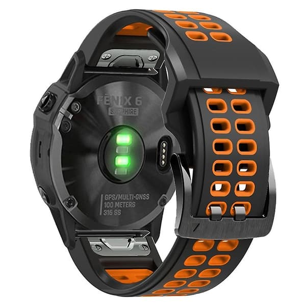 Garmin Fenix ​​6x Quick Release Double Row watch Black Orange