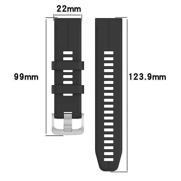 Til Garmin Descent G1 / Forerunner 745/945/935 / Approach S62 Solid Color Silicone Watch VDCC 1 Black
