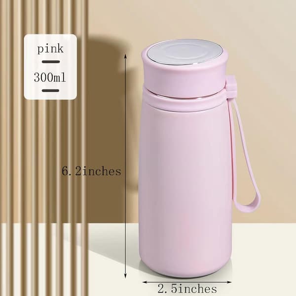 Minityhjiötermos 300 ml kahvalla, vuotamaton Pink
