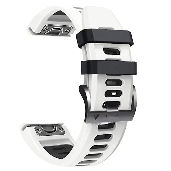 Til Garmin Descent Mk2 26mm Silikone Sports 2-farvet urrem White-Black