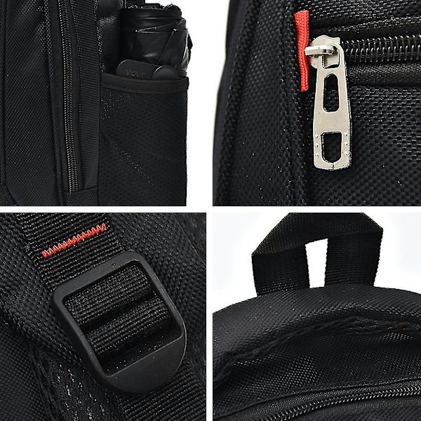 Miesten monitoiminen reppu, businesssalkut, rento kannettava reppu, ulkoilureput Black