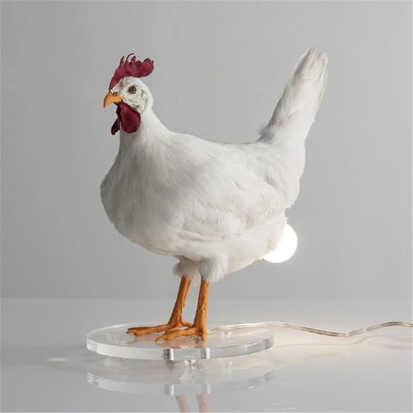 Kylling Led Lys Egg Nattlys Taksidermi Kylling Egg Skrivebordslampe Style B