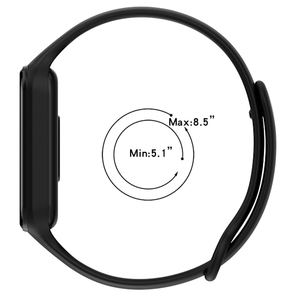 Silikonarmband för Xiaomi Band 8 Active/Redmi Band 2 Smartwatch (Midnattsblå)