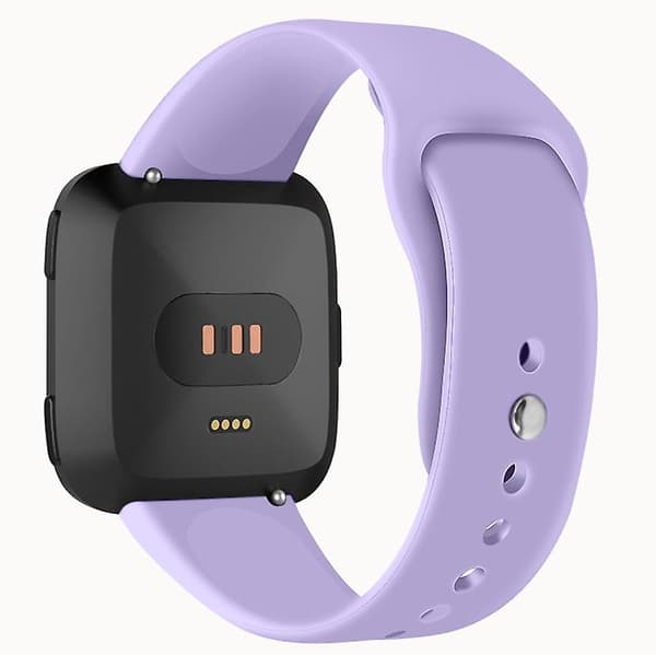 Til Fitbit Versa 2 / Fitbit Versa Lite ensfarvet silikoneurrem Pink Purple