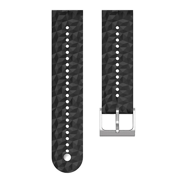 Til Suunto 9 Rhombus Texture Silicone Watch Band Black