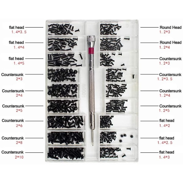 Reparationssats för glasögon Skruv Micro Mini Screw Kit