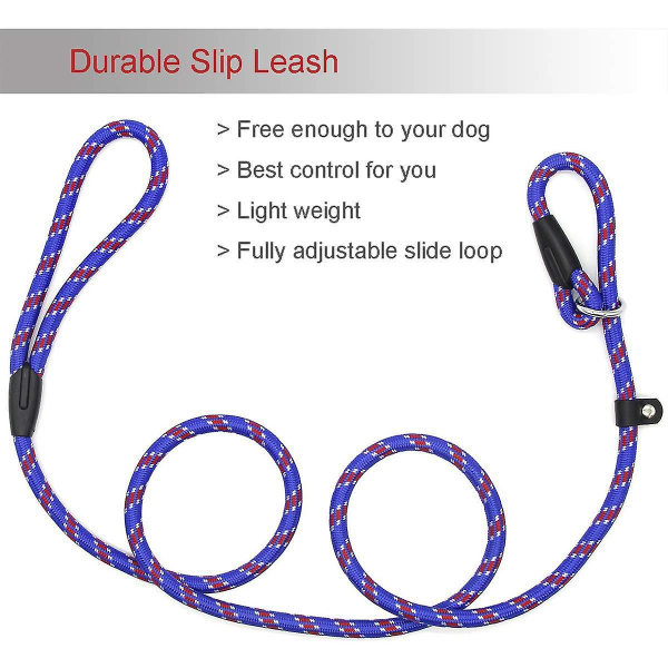 Hundetræning Slip Snor Bly Reb 140cm Nylon Justerbar Pet Snor