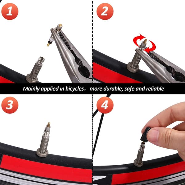 5 Ventilkärnor för Cykelbyte - Mässing Tubeless Kärnor