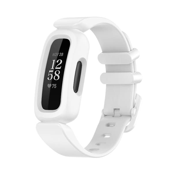 För Fitbit Ace 3 Silicone Integrated Watch Band White