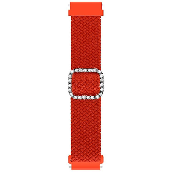 Garmin Venu 2 / samsung Gear S3 / xiaomi Haylou Rs3 22 mm universal säädettävä punottu elastinen watch Orange Red