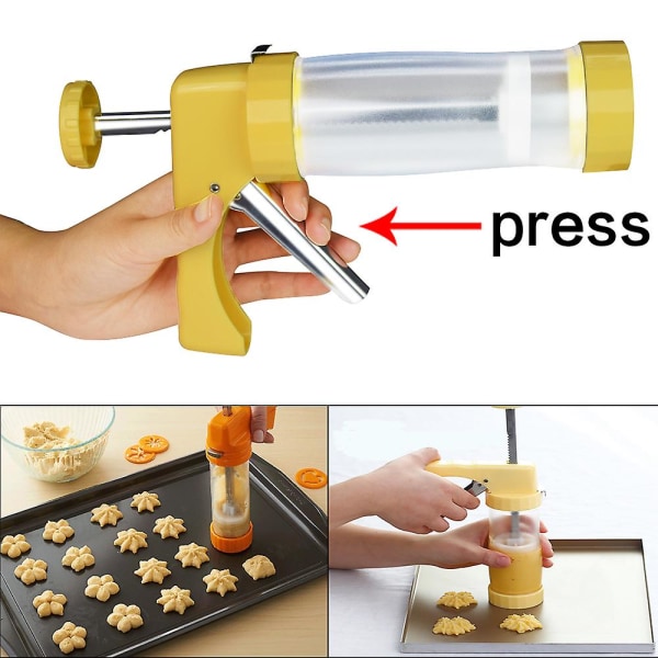 Cookie Press Kit, Success Cookie Extruder Press Kit i rustfrit stål