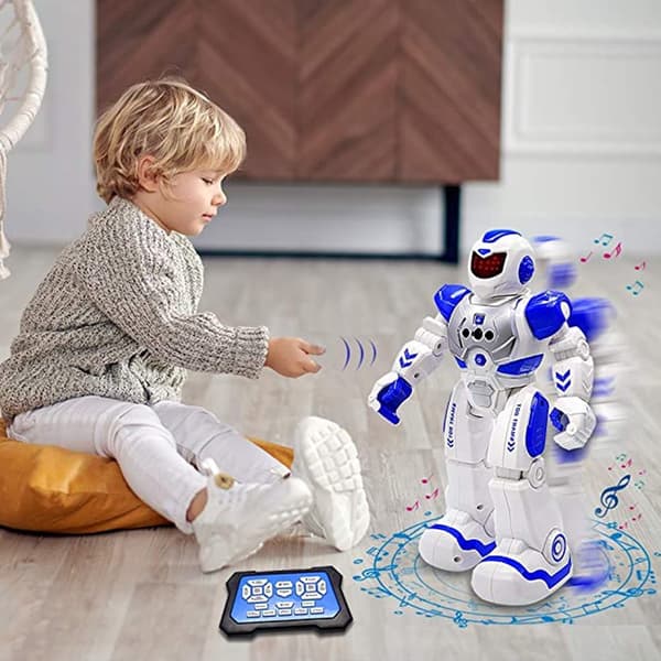 Fjernkontroll Robot Synger Danser Programmerbar med Infrarød Gest Alder 3-8 Blå