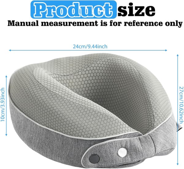 U-formet Reisepute i Memory Foam med Avtakbart putetrekk (gul)