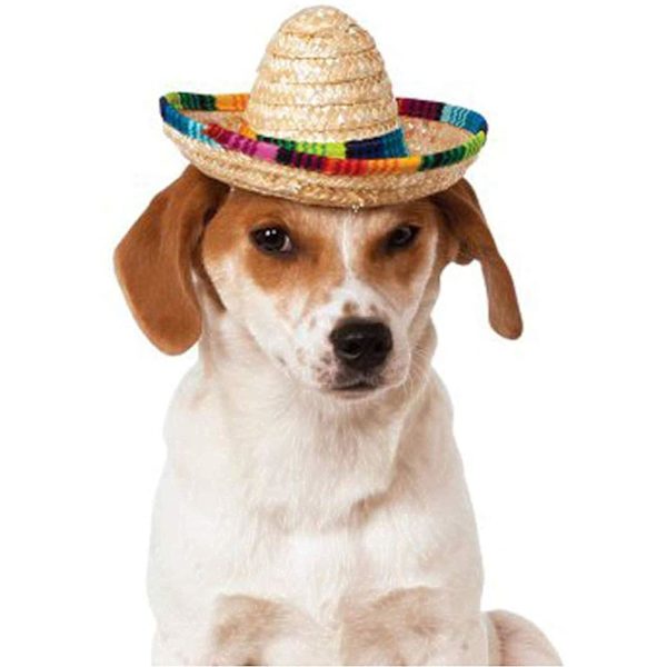 Halm Mini Pet Hat Shading Justerbar Hat Pet Decoration