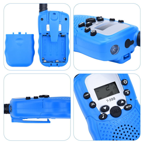Barn Walkie Talkies med ficklampa Barn Handhållna Walkie Talkies Blå
