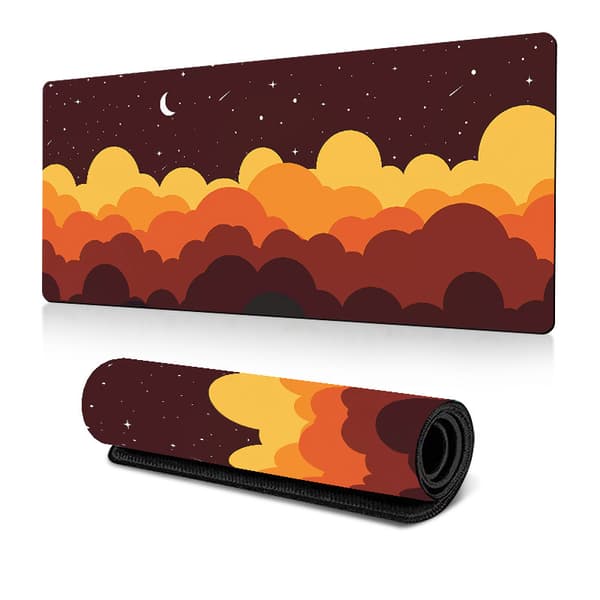 Stor stjernehimmel skyer musematte, sklisikker datamaskinbordmatte, M002/30x60x0.3cm