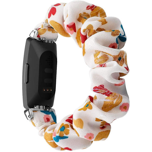 Scrunchies kompatibel med Fitbit Inspire 2 Band/inspire Hr Band/inspire Floral Butterfly Large