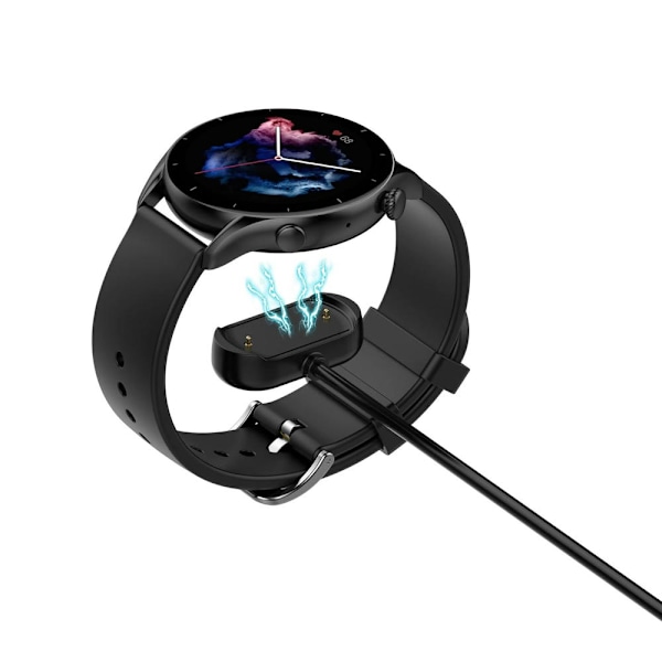 Laddare för Amazfit T-Rex 2 / Gts 4 / Gtr3 Pro / Gtr3 / Gts3 Svart