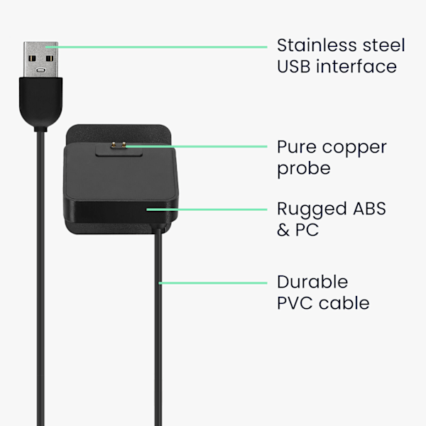 Oplader til Xiaomi Redmi Band 2 Docking Station Opladningskabel
