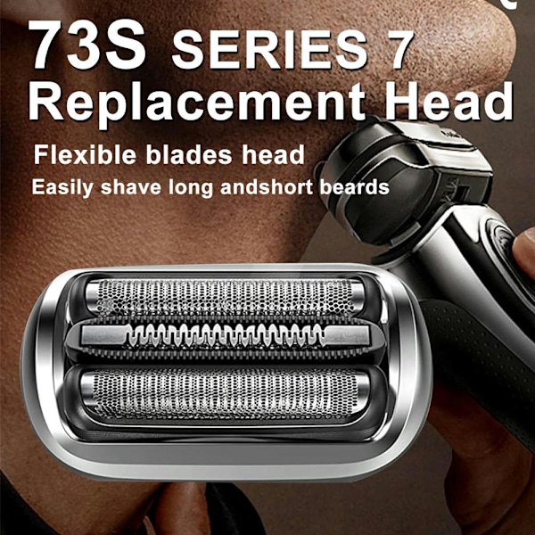 Series 7 73S Elektrisk barbermaskine udskiftningshoved kompatibel, til mænds barbermaskine barberblade passer til Braun Series 7: 5764 7020s 7025s 7085cc 7027cs …