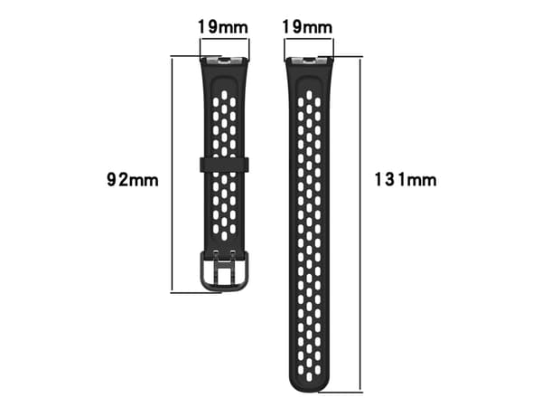Enfärgad andningsbar silikonrem för smartklocka till Huawei Strap 8 (grå)