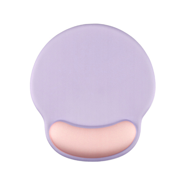 Ergonomisk musemåtte med gel håndledsstøtte (lilla pink)