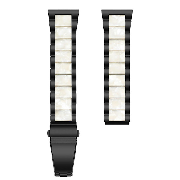 Metallikolmehelmi + hartsihihna Huawei Watch GT 3 42mm / Watch GT 2 42mm Black White