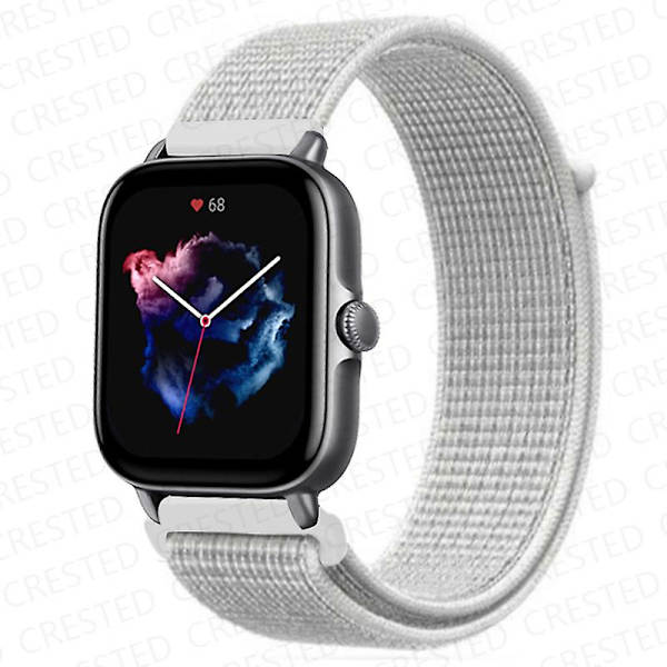 20 mm 22 mm watch för Amazfit Gts/2/2e/4/3/mini Gtr 4/2/3/ pro 47 mm Stratos 3 nylon Pulseira Correa Amazfit bipsband Reflective white 20 20mm